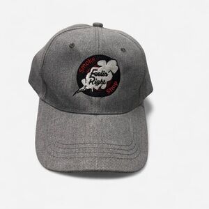 Gray Baseball Cap with Embroidered Design